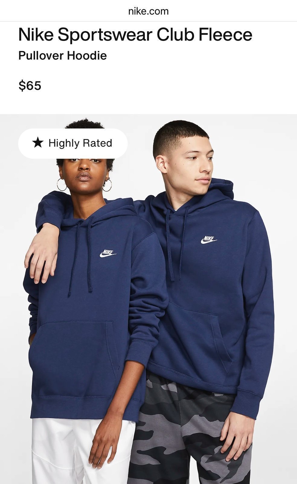 Nike Sportswear Club Fleece Men's Pullover Hoodie Sweatshirt Size XL FV4049-451