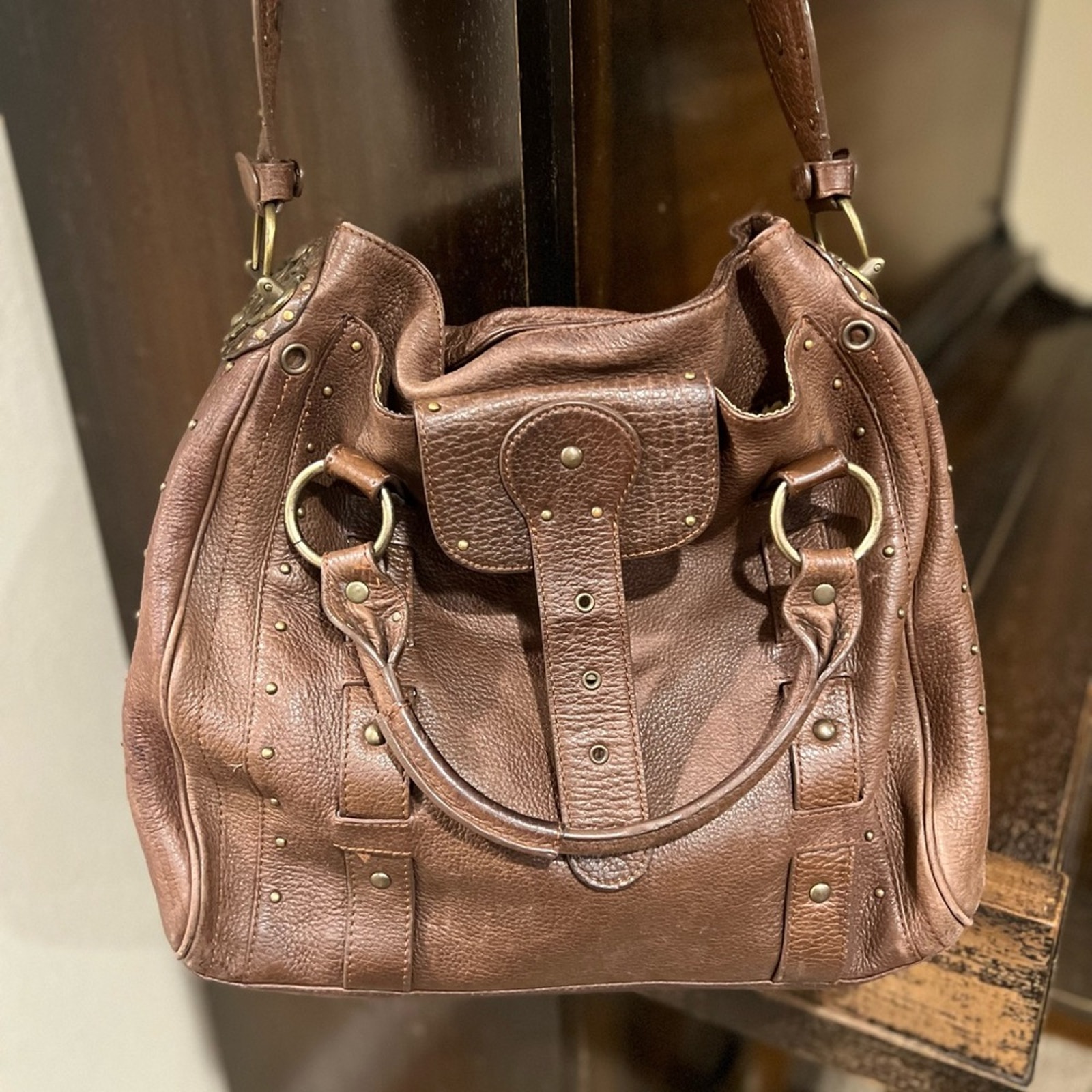 Betsey Johnson Vintage Leather Shoulder Bag