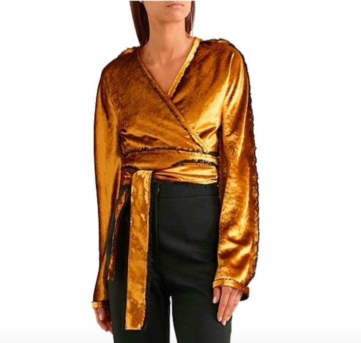 New Sid Neigum Tie Waist 2024 Crushed-Velvet
