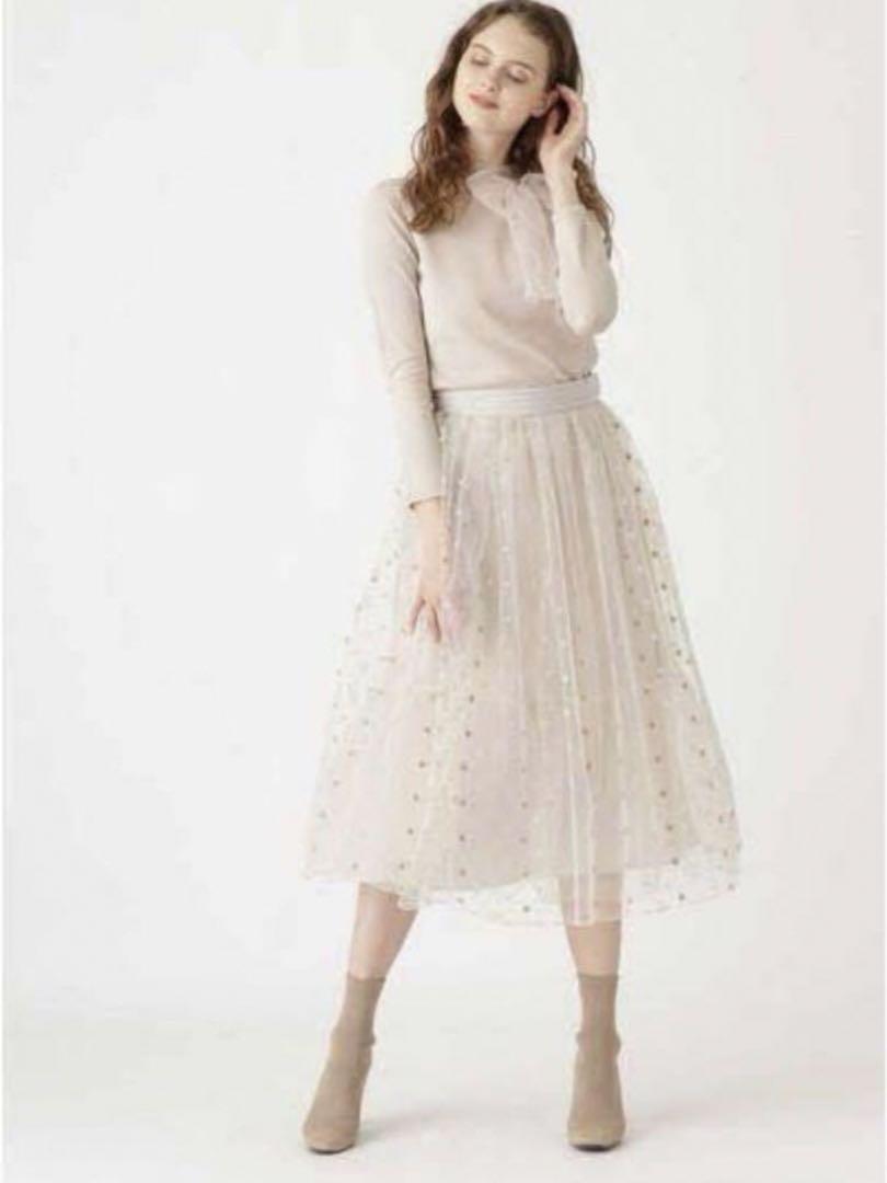 JILLSTUART Marie Star Tulle Skirt with Star Pattern