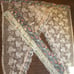 SET OF 4 Vintage Antique Style Tapestry Curtain Valances with Fringe Blue Floral