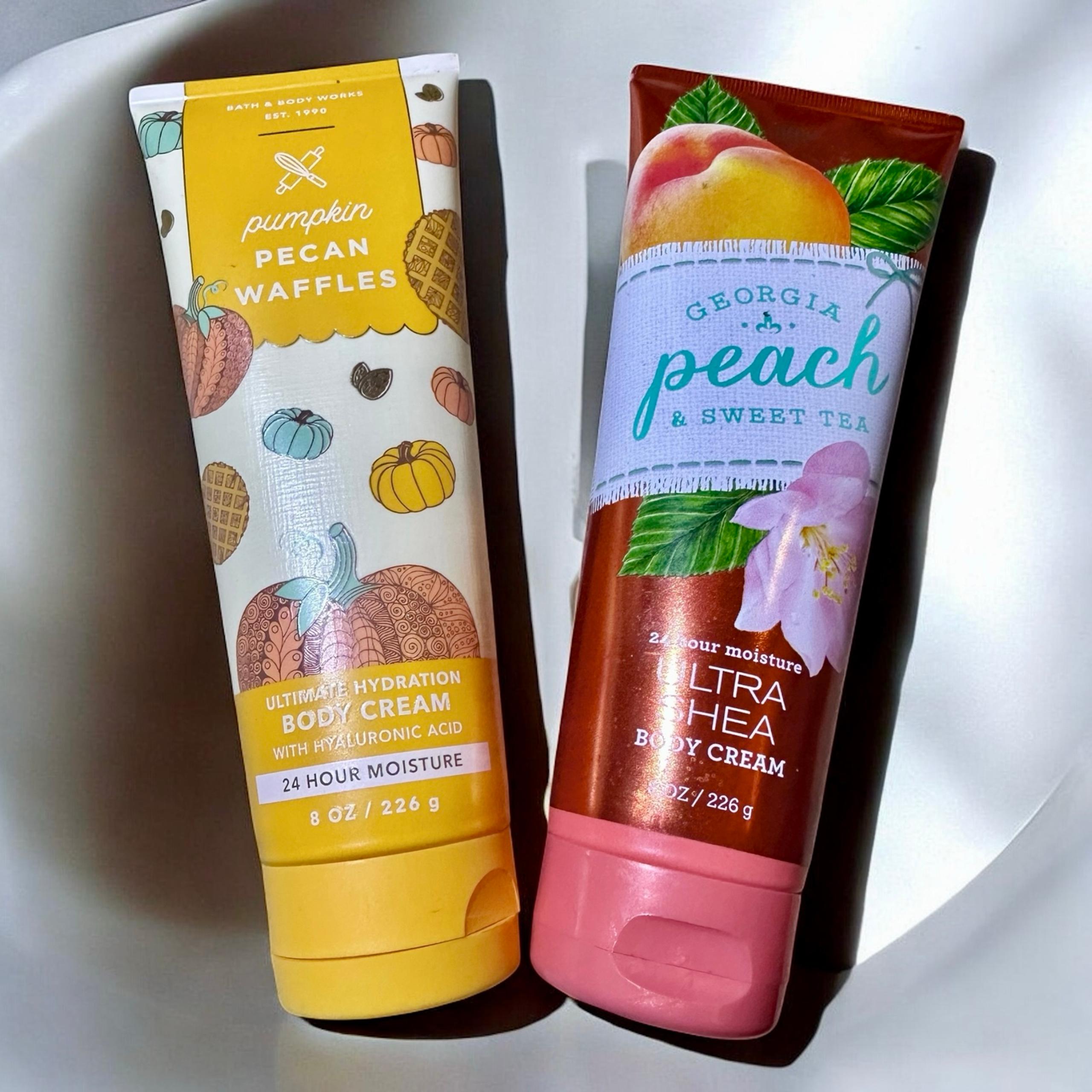 Bath and Body Works Pumpkin Pecan Waffles & Georgia Peach & Sweet Tea Lotions