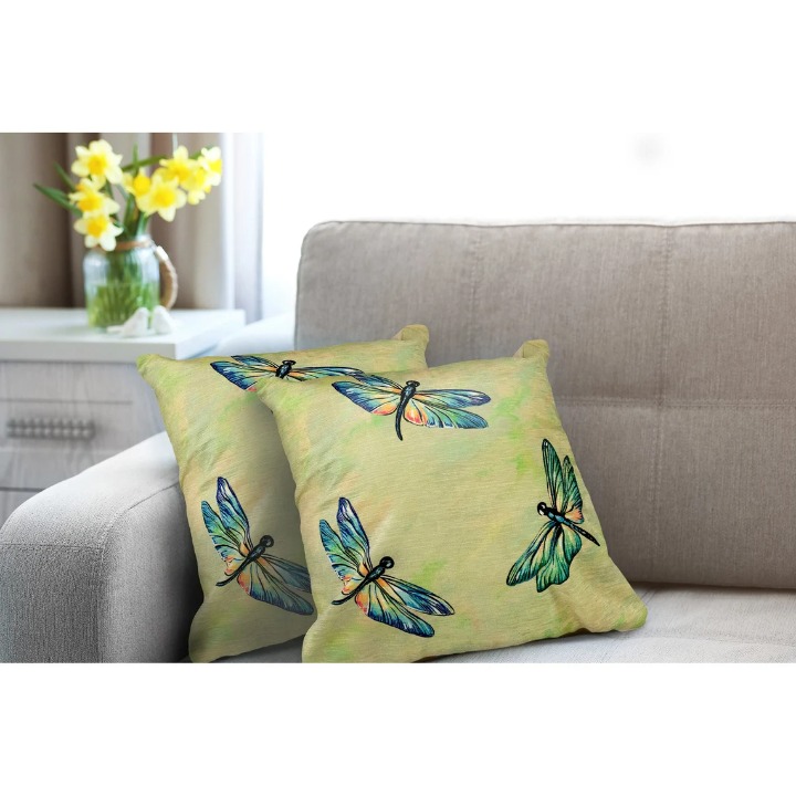 Home Decor Pillow/Dragonfly Decorative Pillow 2 Pieces