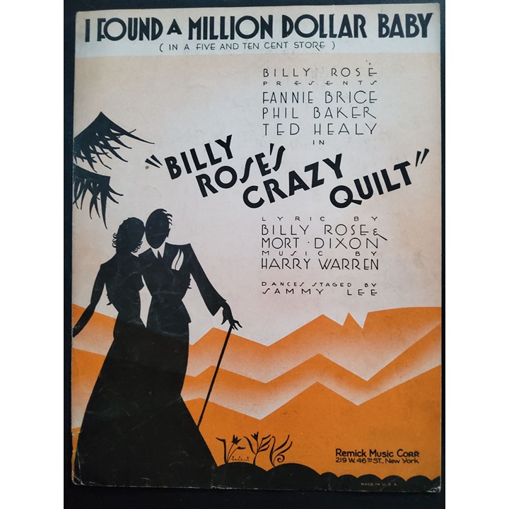 Antique 1931 I Found a Million Dollar Baby, From the movie: Billy Rose's Crazy Q