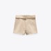 ZARA XS belted shorts NWT