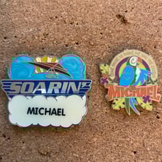 Disney Pins Soarin’ + Tiki “MICHAEL” Name Pins