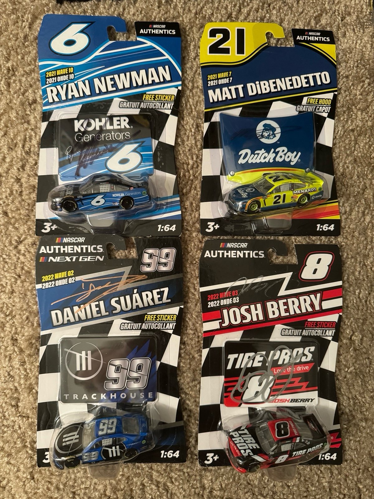 Autographed NASCAR Authentics 1/64 Diecast Lot
