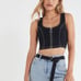 Black Zipper Top - Urban Outfitters