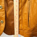 Vintage BERNARDO Women’s Leather Jacket 2X Caramel Brown Snap Curved Hem Y2K 90s