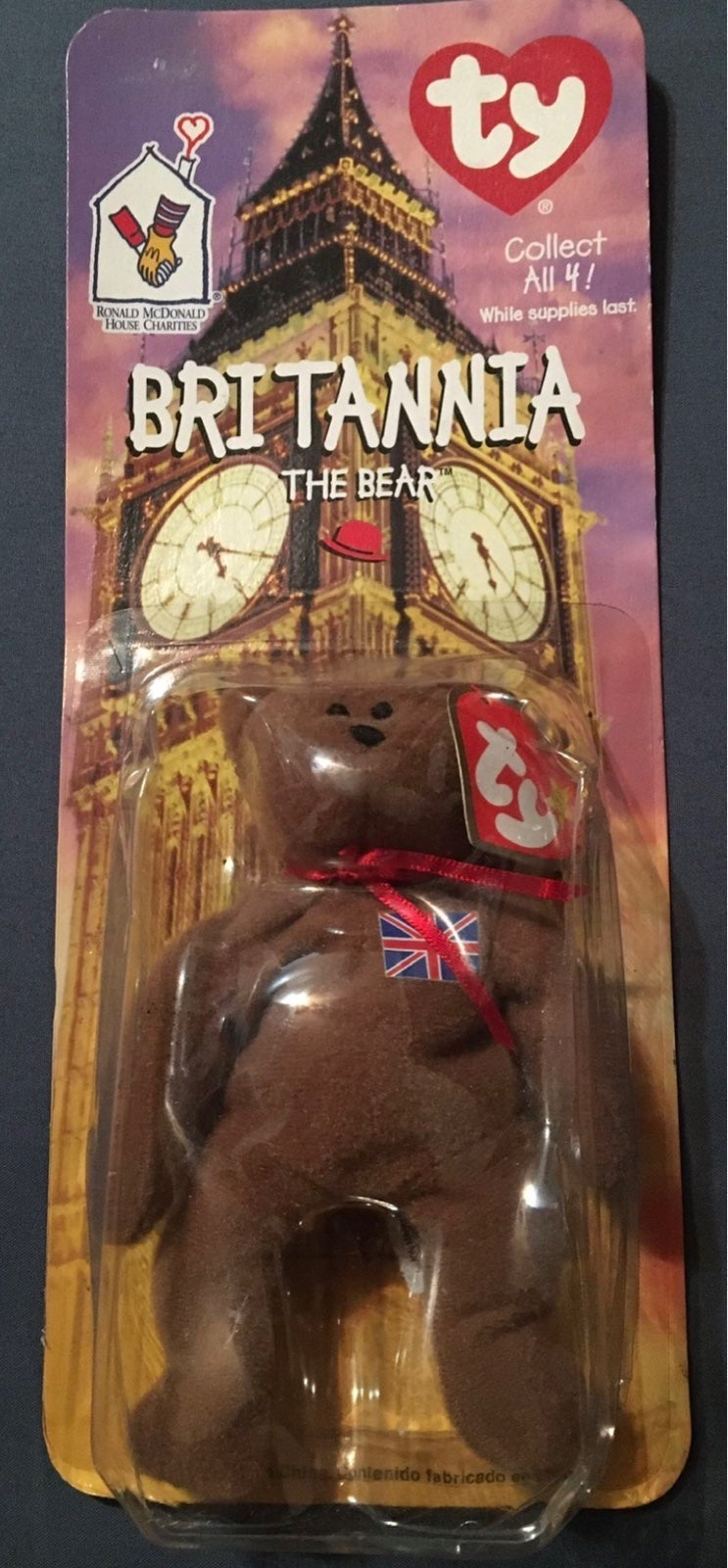Britannia The Bear Extremely Rare With Tag Errors