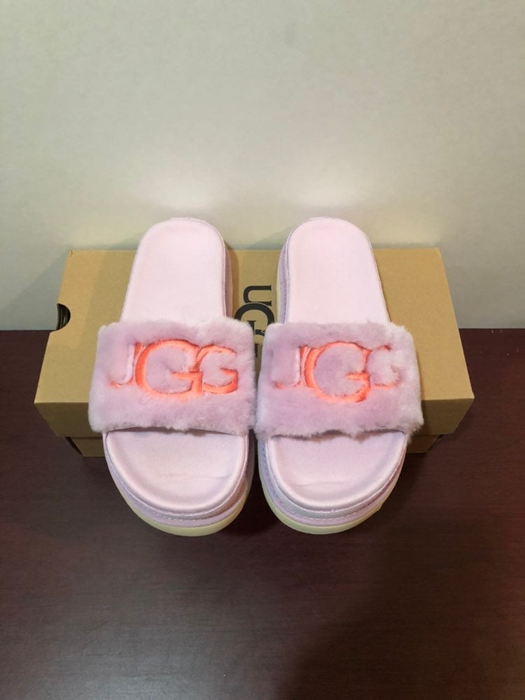 Ugg Layton Fur Slide, Size 8