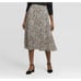 Spotted Pleated Midi Skirt Animal Print