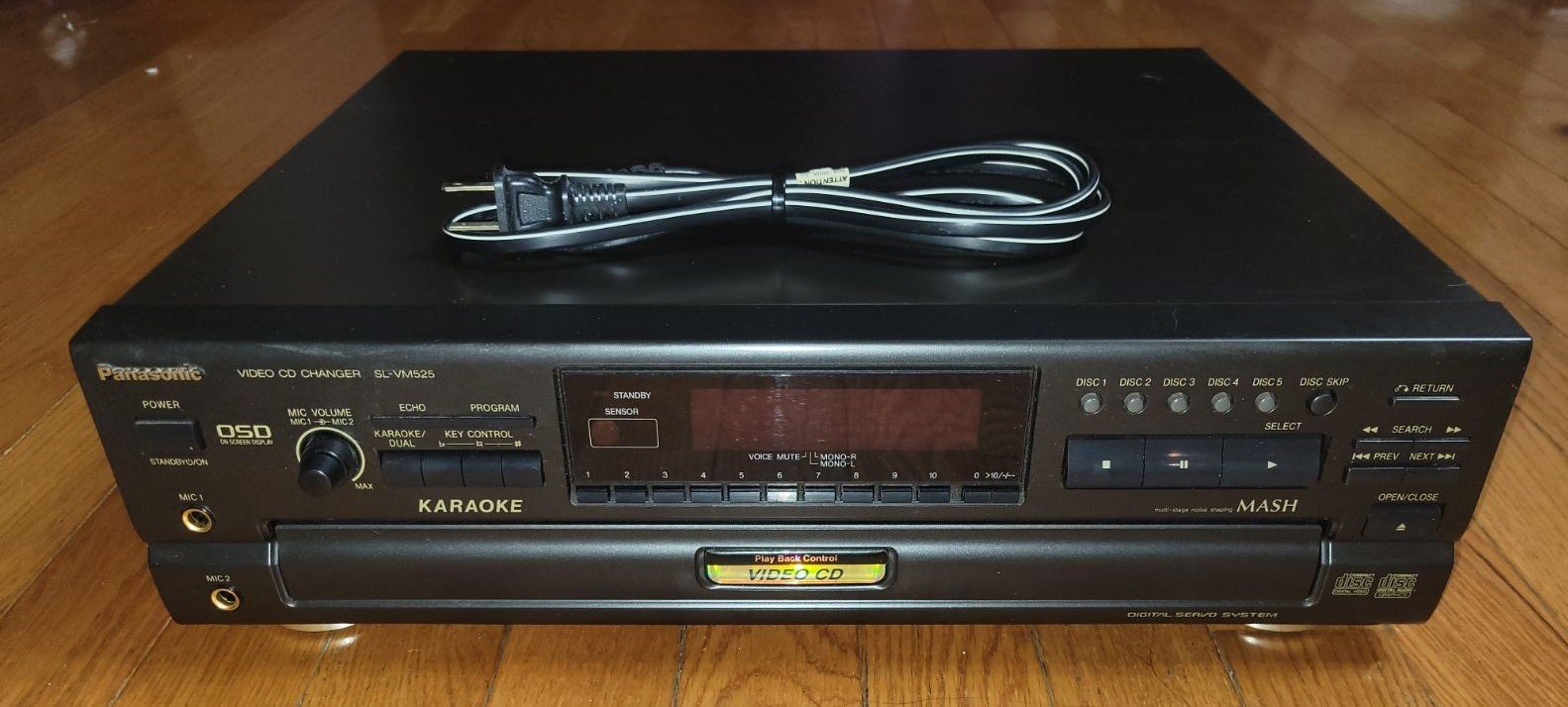 Panasonic SL-VM525 Video CD Carousel Changer 5 Disc Digital Made In Japan TEST