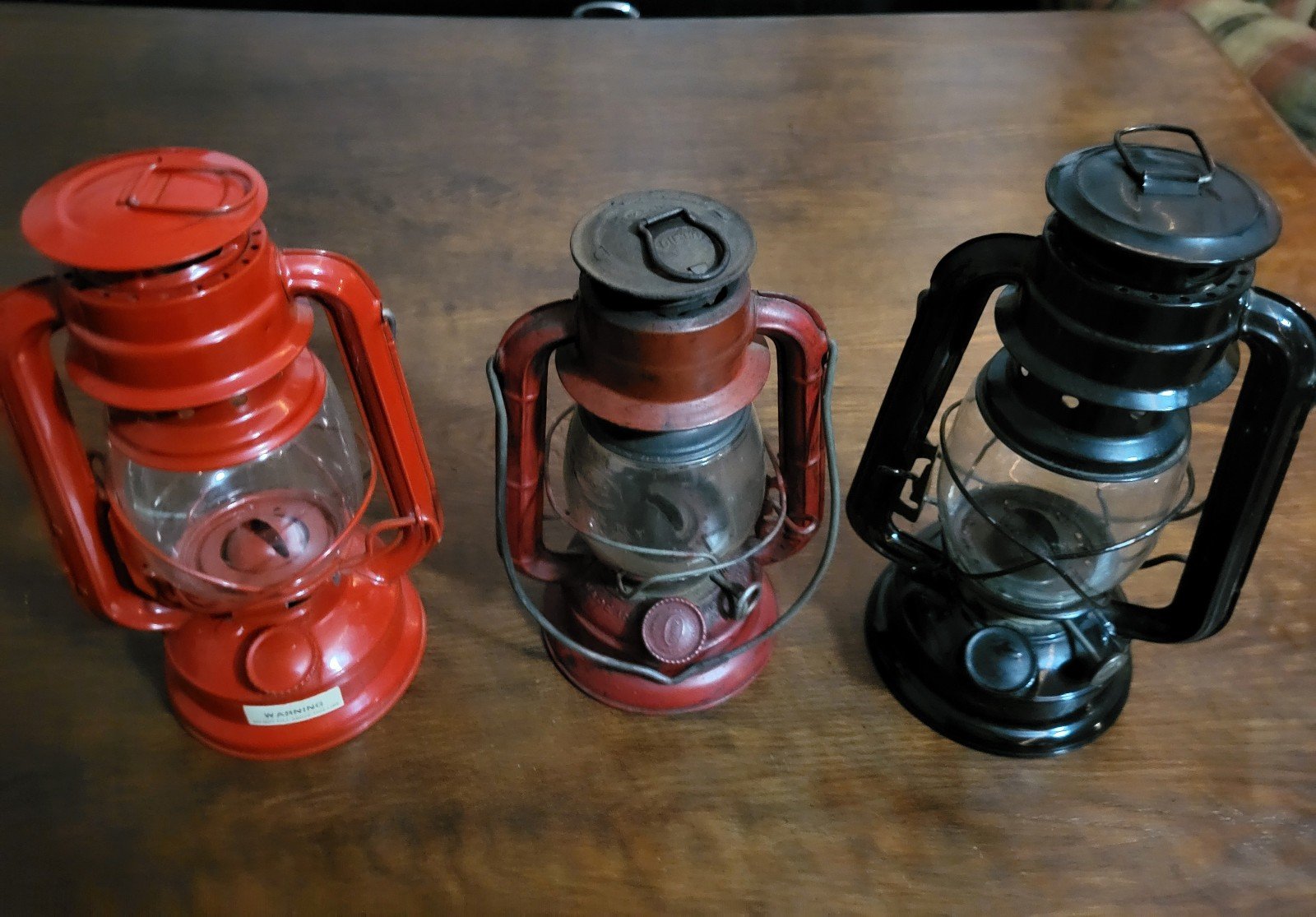 3 vintage lanterns