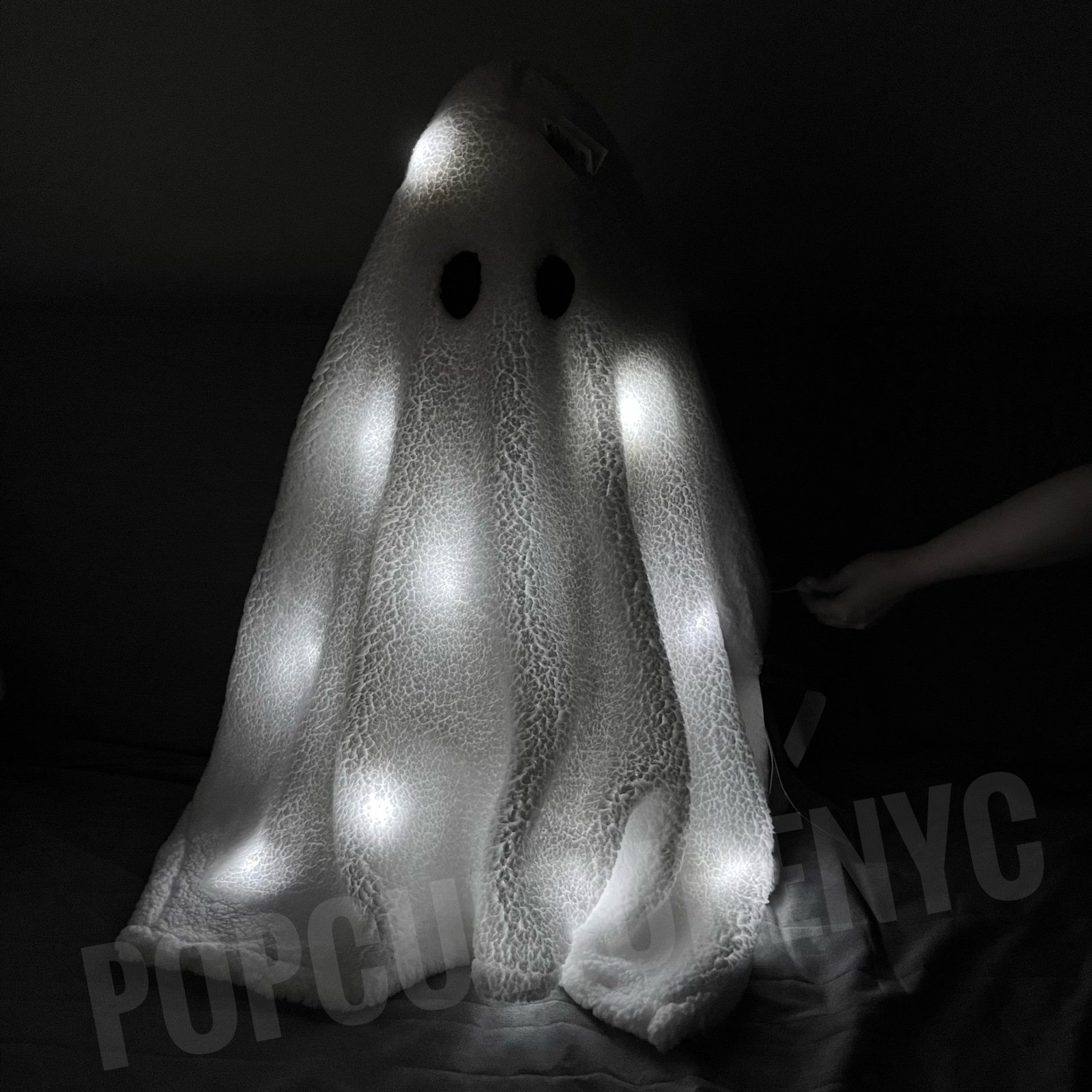 30” Pottery Barn Dupe Viral Ghost lights up! Halloween pillow, Goblin and Ghoul