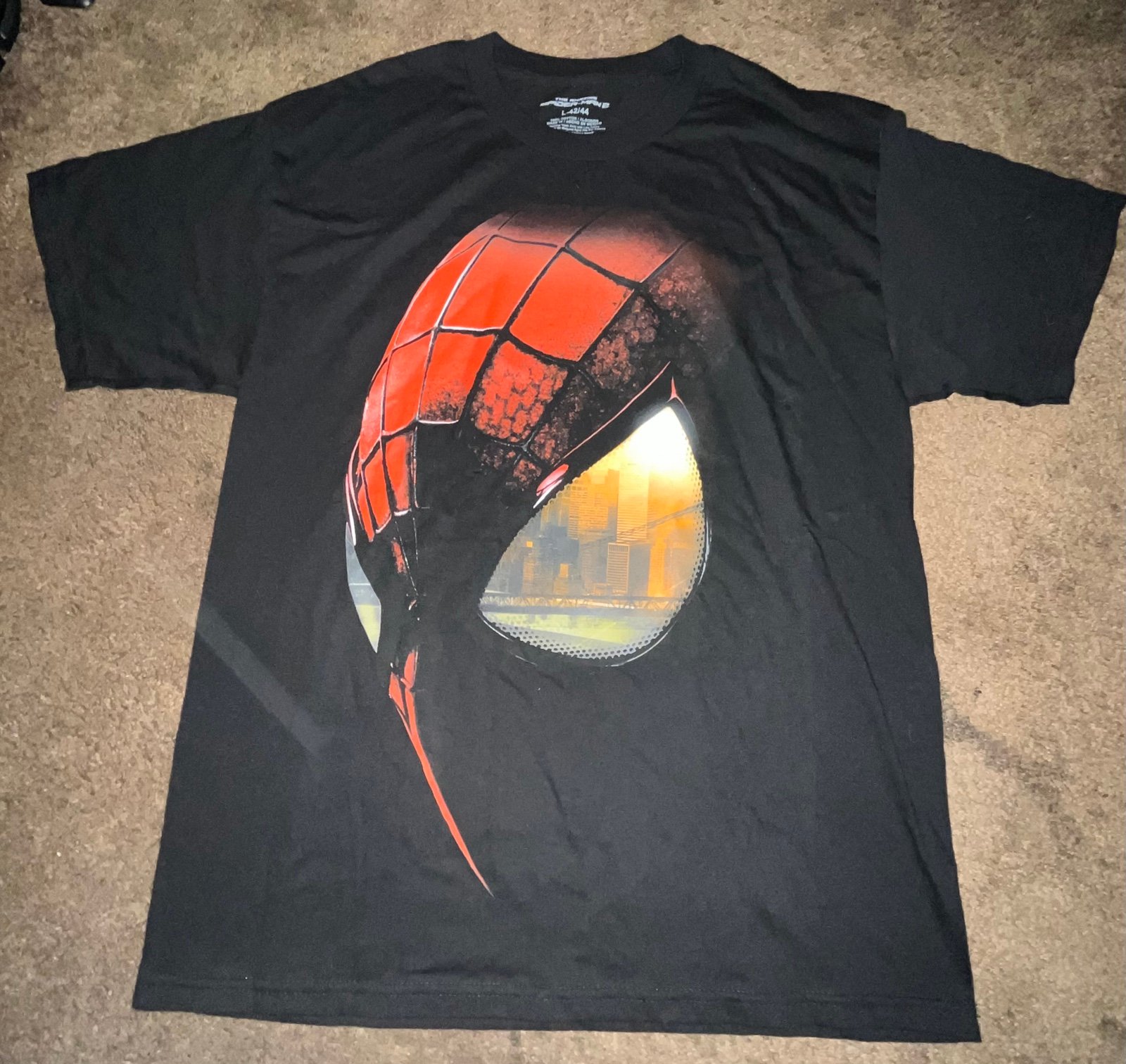 The Amazing Spider Man 2 All Over Print Graphic Movie Promo Shirt Mens Size L