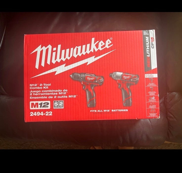 Milwaukee M12 Cordless 2 Tool Drill and Impact Driver Combo Kit 12 Volt