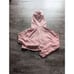 ALL SAINTS Mae Cropped Hoodie Cold Shoulder Slits 100% Cotton