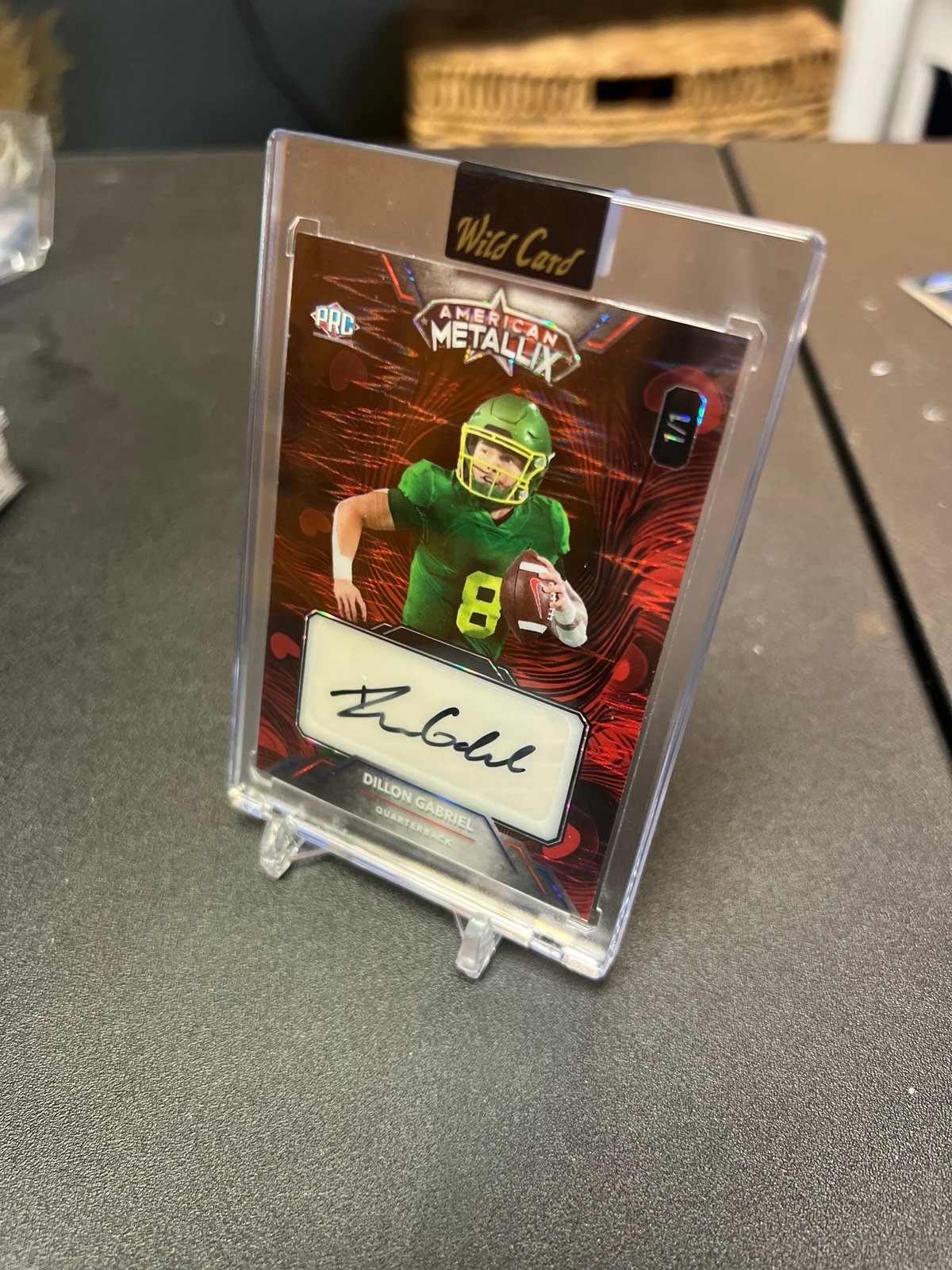 WildCard Metallix Dillion Gabriel 1/1 Mega Fractal Auto Case Hit WMMF-DGA