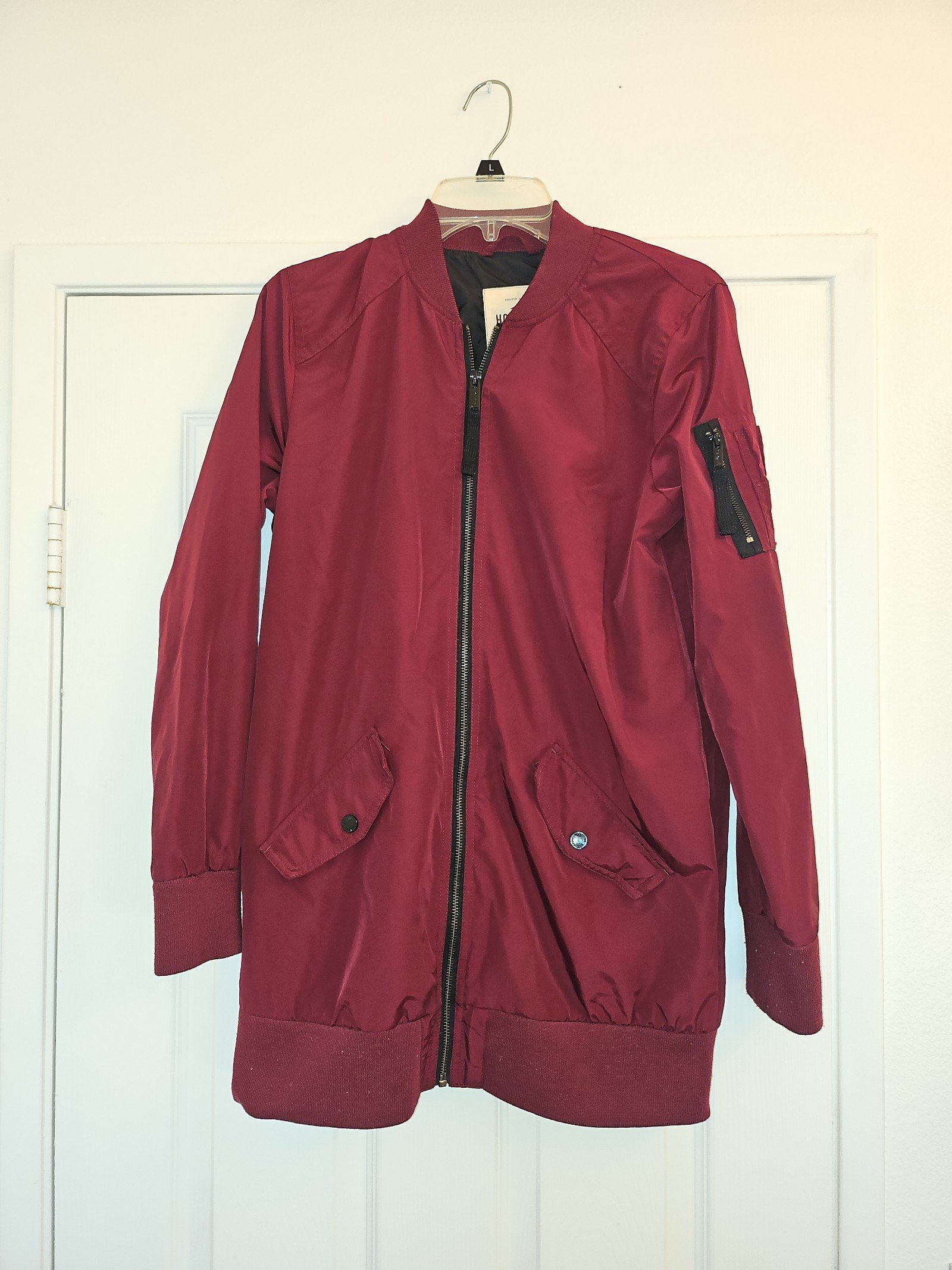 Hollister womens Burgundy utility Jacket