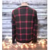 Torrid 4 (4X 26) Black/Red Brushed Waffle Plaid Surplice Wrap Drop Shoulder Top