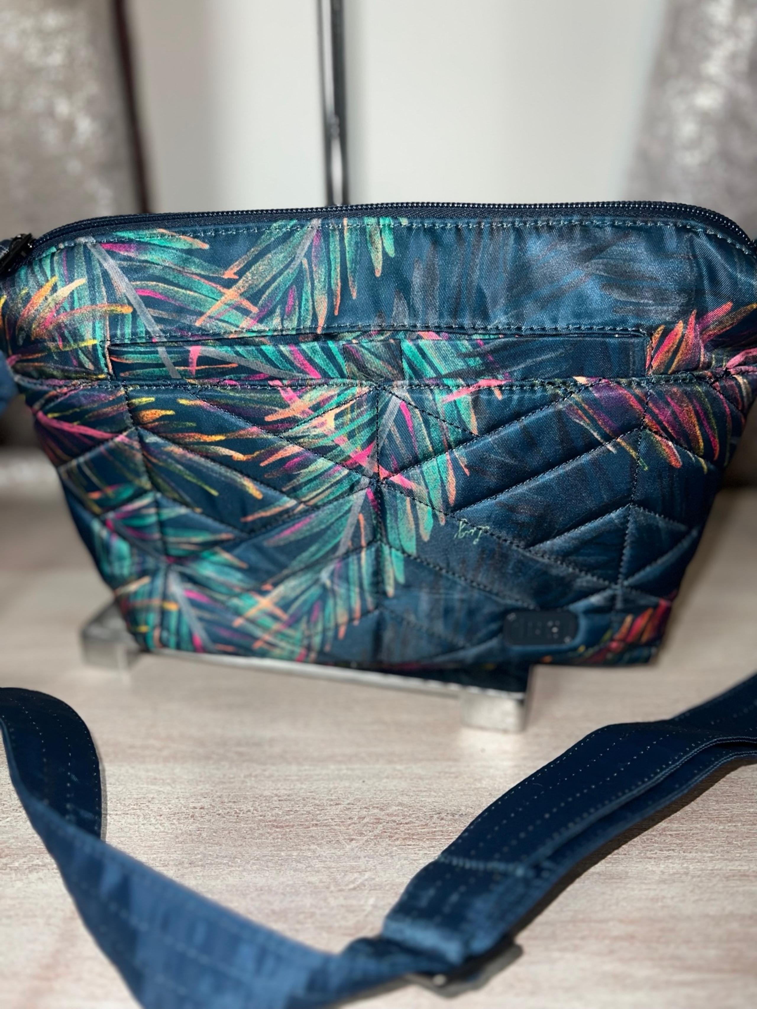 Lug RFID Quilted Crossbody  Strap Flare Tropical Leaves