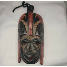 Haitian or African Tribal Wood Mask Hand Carved Wooden Haiti Africa