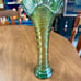 Imperial Glass Green Carnival Rippled Swung Vase