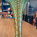 Imperial Glass Green Carnival Rippled Swung Vase