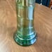 Imperial Glass Green Carnival Rippled Swung Vase