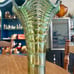 Imperial Glass Green Carnival Rippled Swung Vase