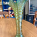 Imperial Glass Green Carnival Rippled Swung Vase