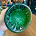 Imperial Glass Green Carnival Rippled Swung Vase