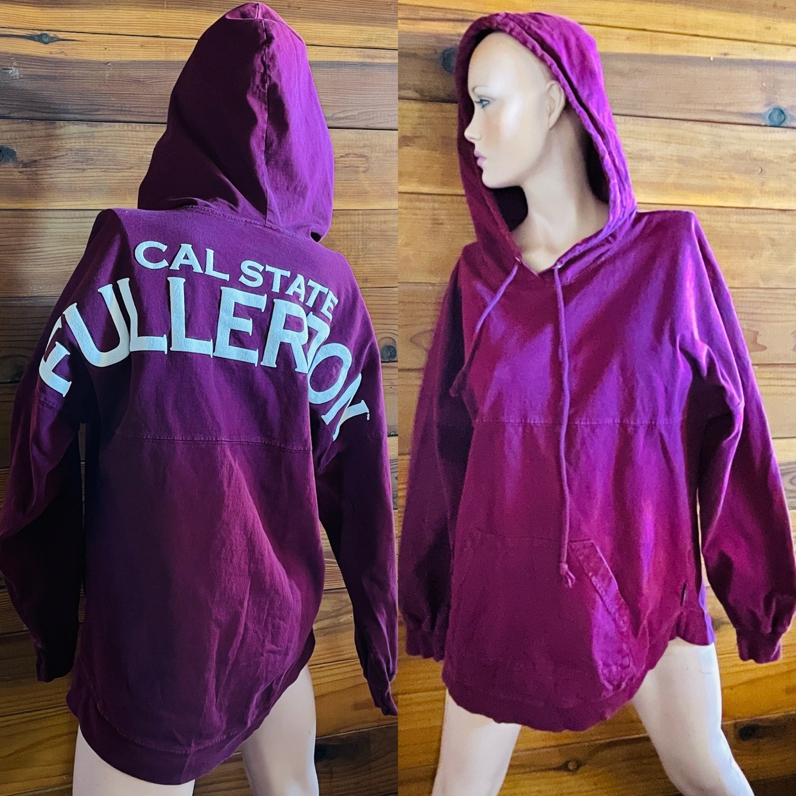 SPIRIT Active Wear CAL STATE FULLERTON Hooded JERSEY Size Small