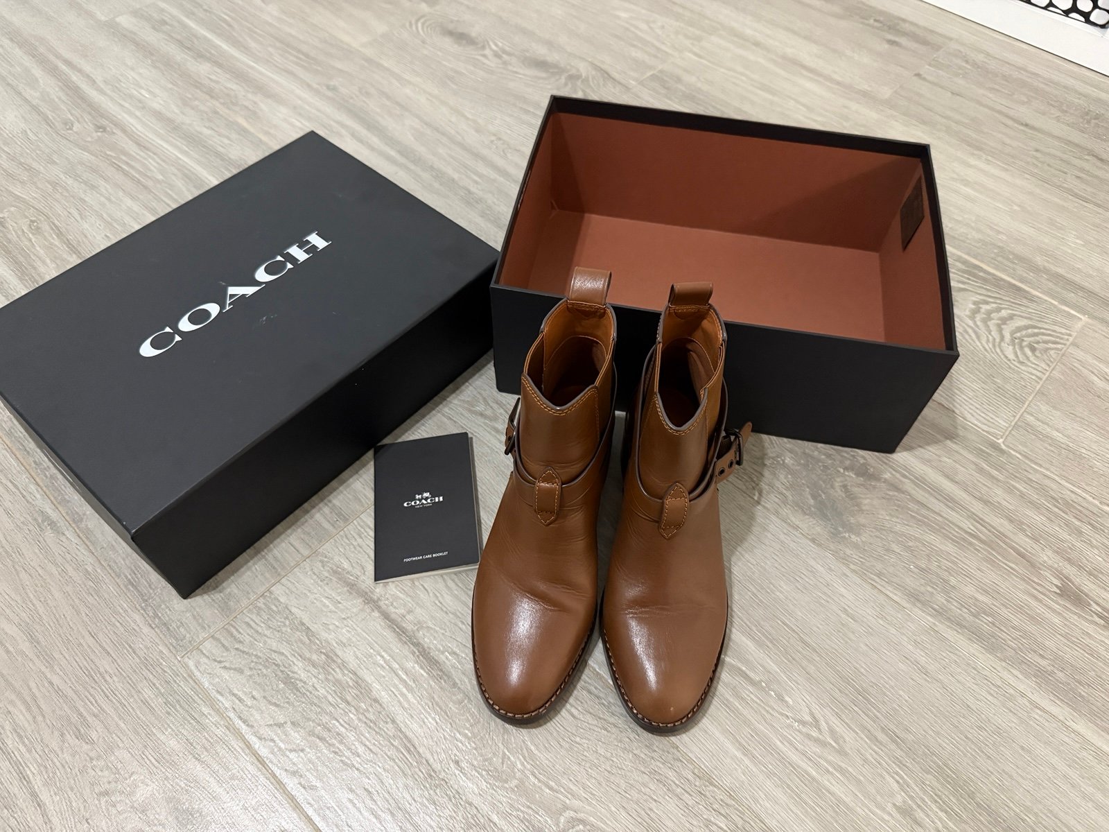 Coach leather boots
