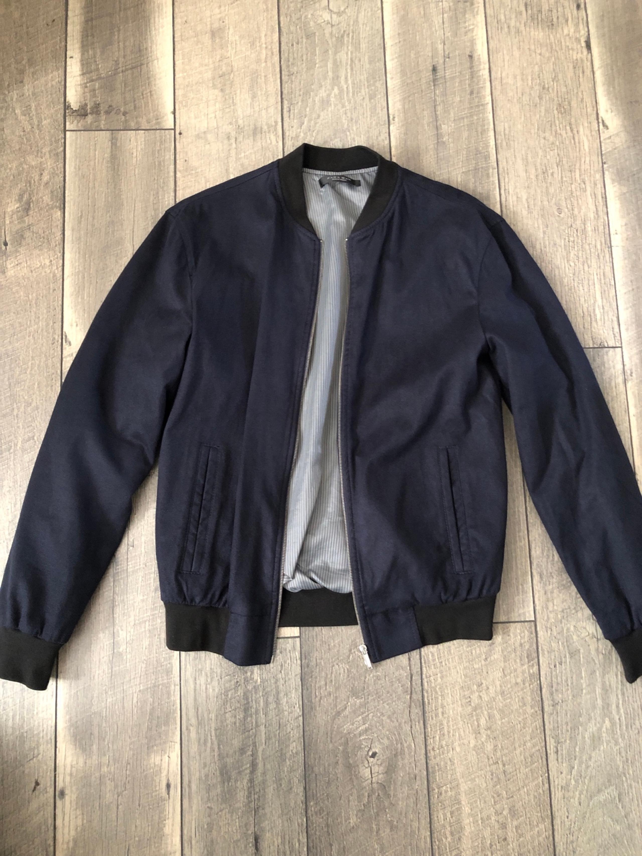 Zara Mens Bomber Jacket Coat Faux Suede EUR / USA M MEX 40 like new