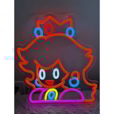 Princess Peach Super Mario Bros Dimmable Neon Light 13 Inches X 14.5 Inches