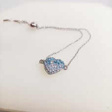 Swarovski romantic love blue diamond pull-out bracelet