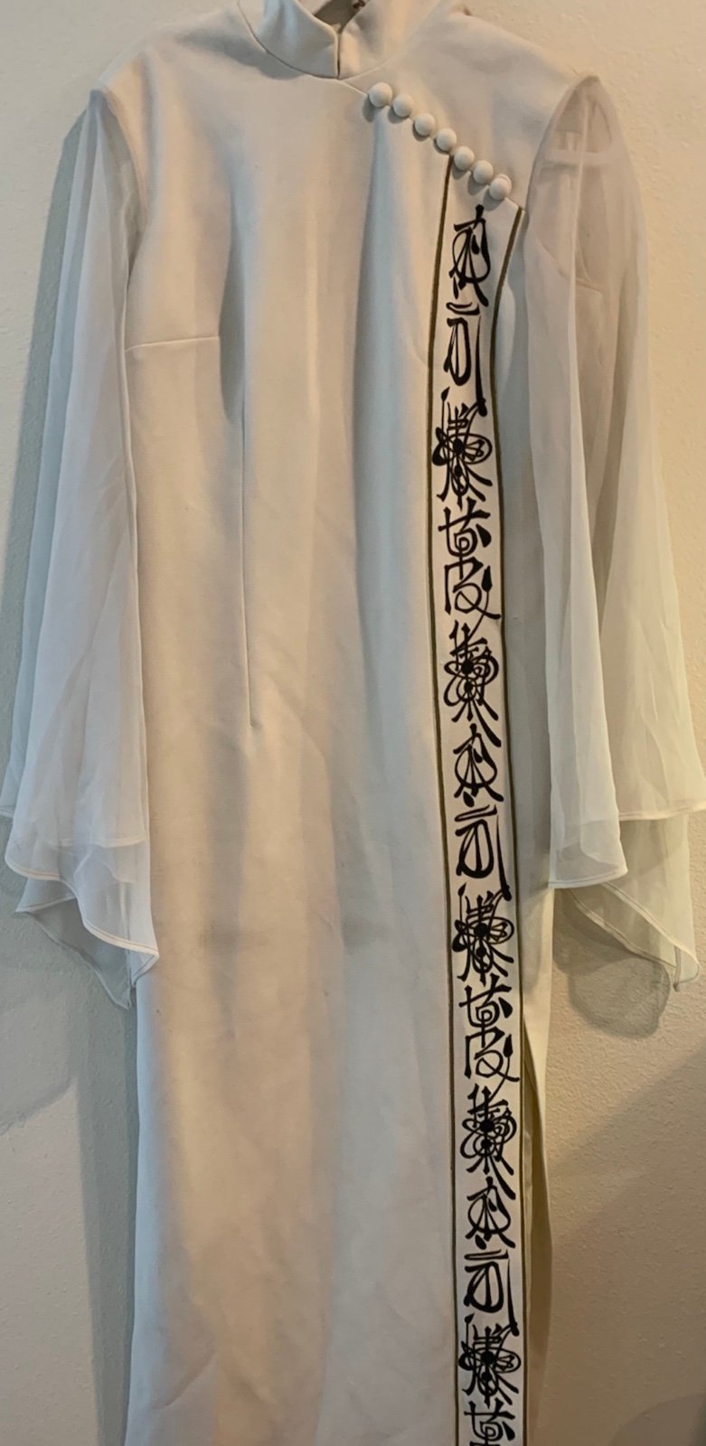 VINTAGE ALFRED SHAHEEN MAXI EVENING GOWN/WEDDING DRESS