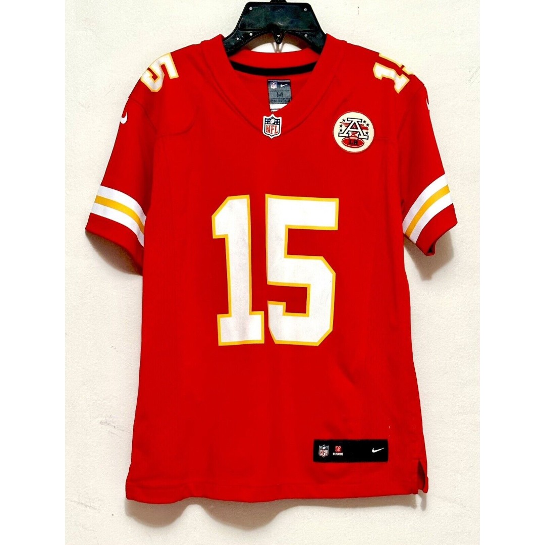 Nike Kansas City KC Chiefs #15 Patrick Mahomes NFL Kids Youth Red Jersey M Patch