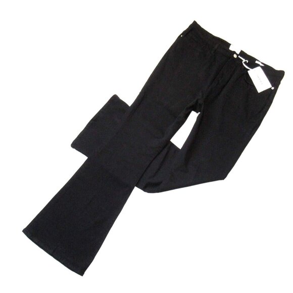 NWT Frame Le High Flare in Film Noir Black Stretch Denim Jeans 34 x 34