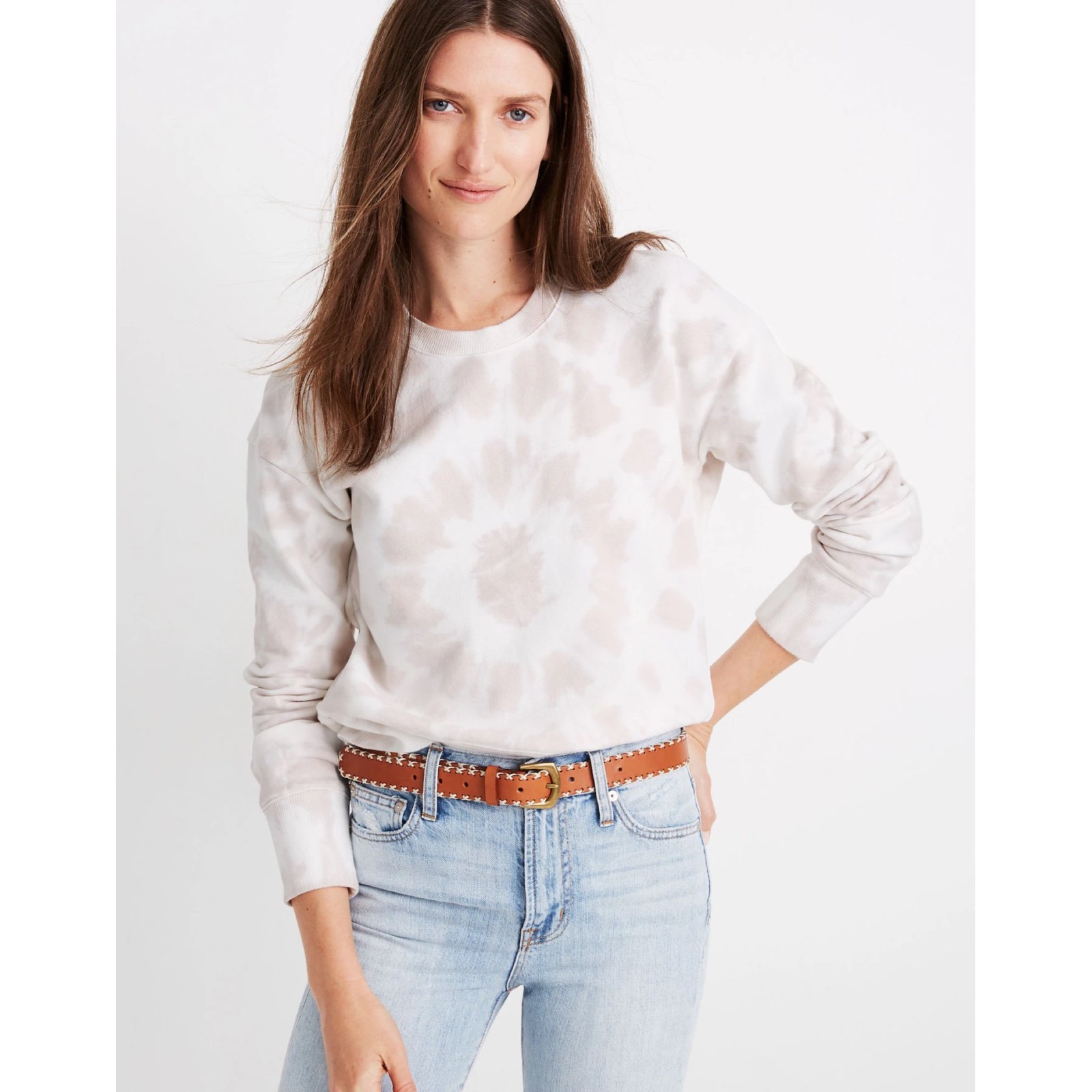 Madewell Tie-Dye Crop Sweatshirt