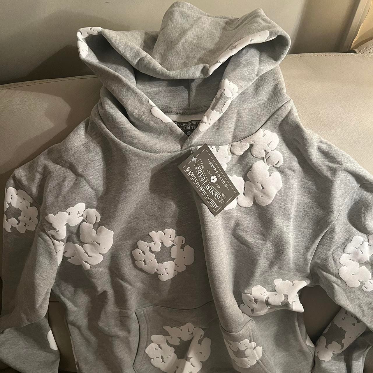 New denim tears hoodie grey