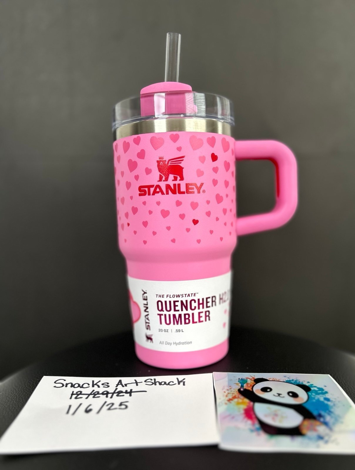Stanley Valentines Pink Sweetheart 20 oz tumbler
