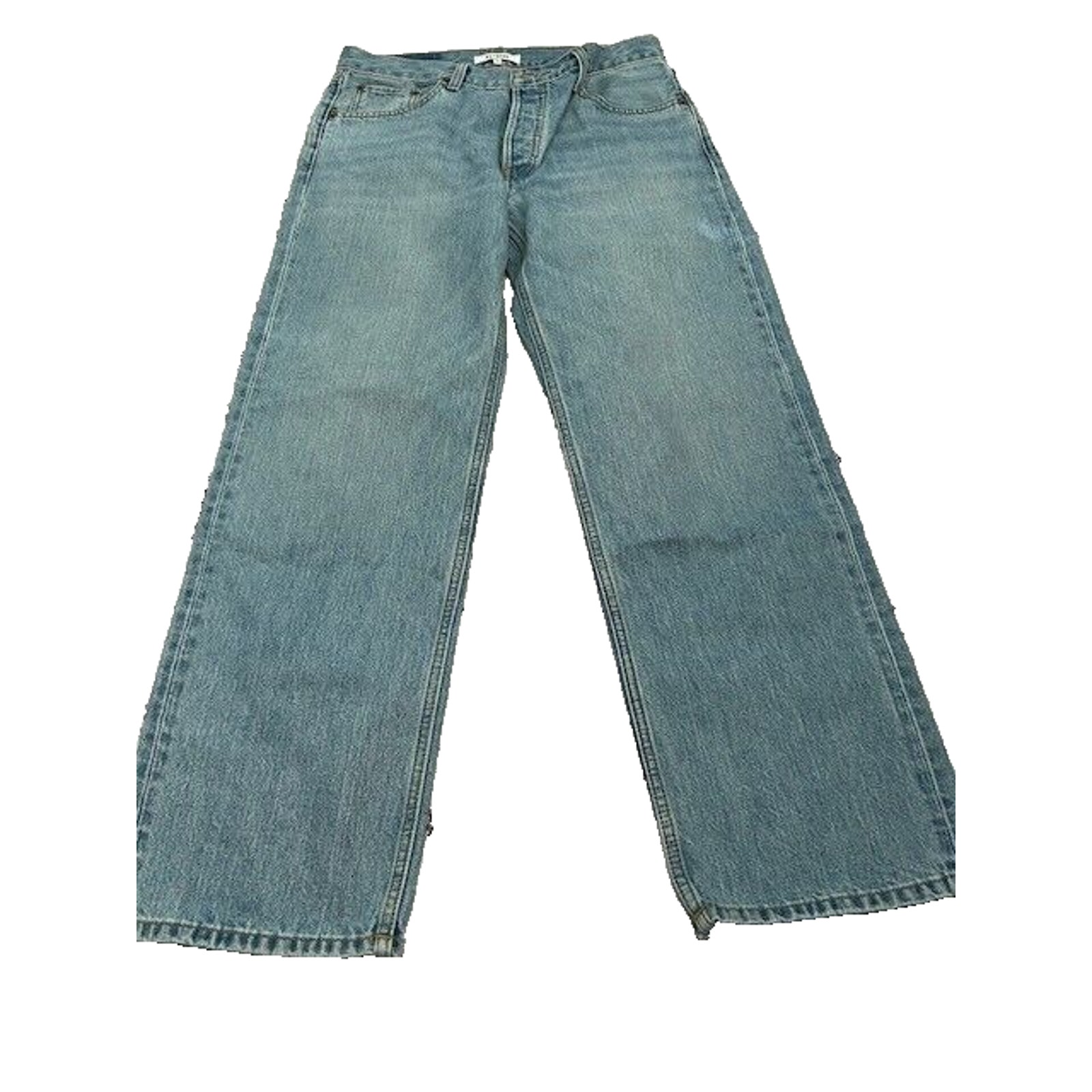 Re/Done Womens Loose Denim Jeans High Rise Button Fly Wasted Indigo Size 25 NWT
