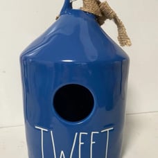 BLUE TWEET BIRDHOUSE GARDEN DECOR / BEACH DECOR / PATIO