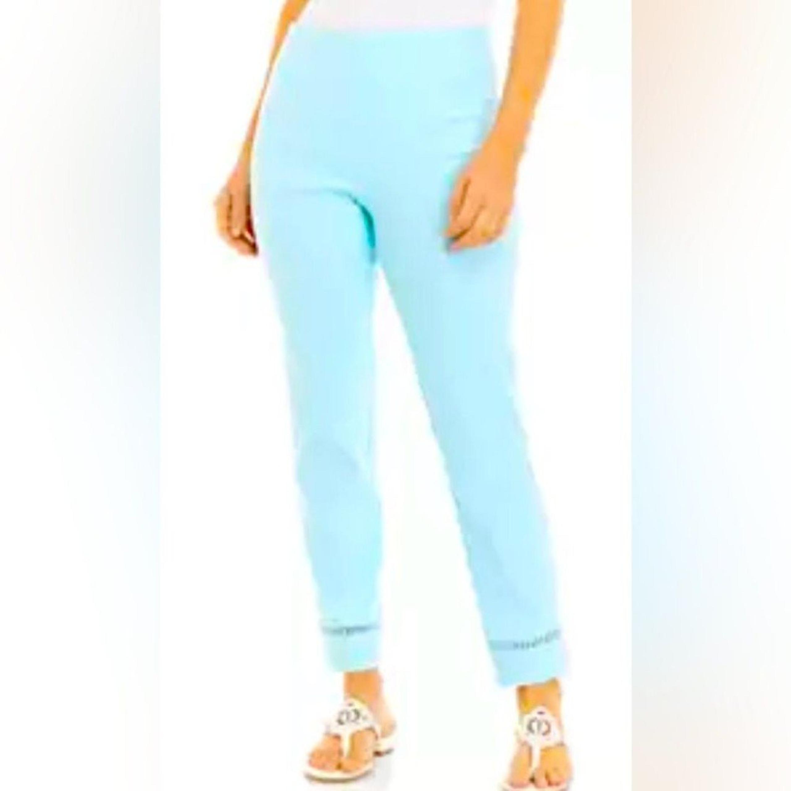 NWT women’s Crown & Ivy light blue aqua scoop ankle fashion pants size 4