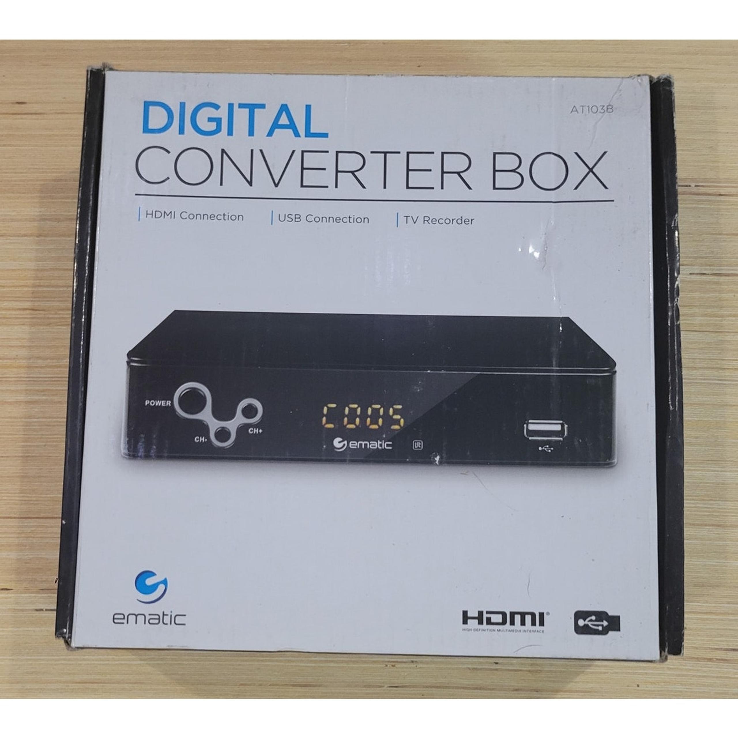Ematic AT103B Digital Converter Box New