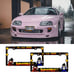 New Universal 2PCS Anime Dragon Ball Z ABS Plastic Black License Plate Frame