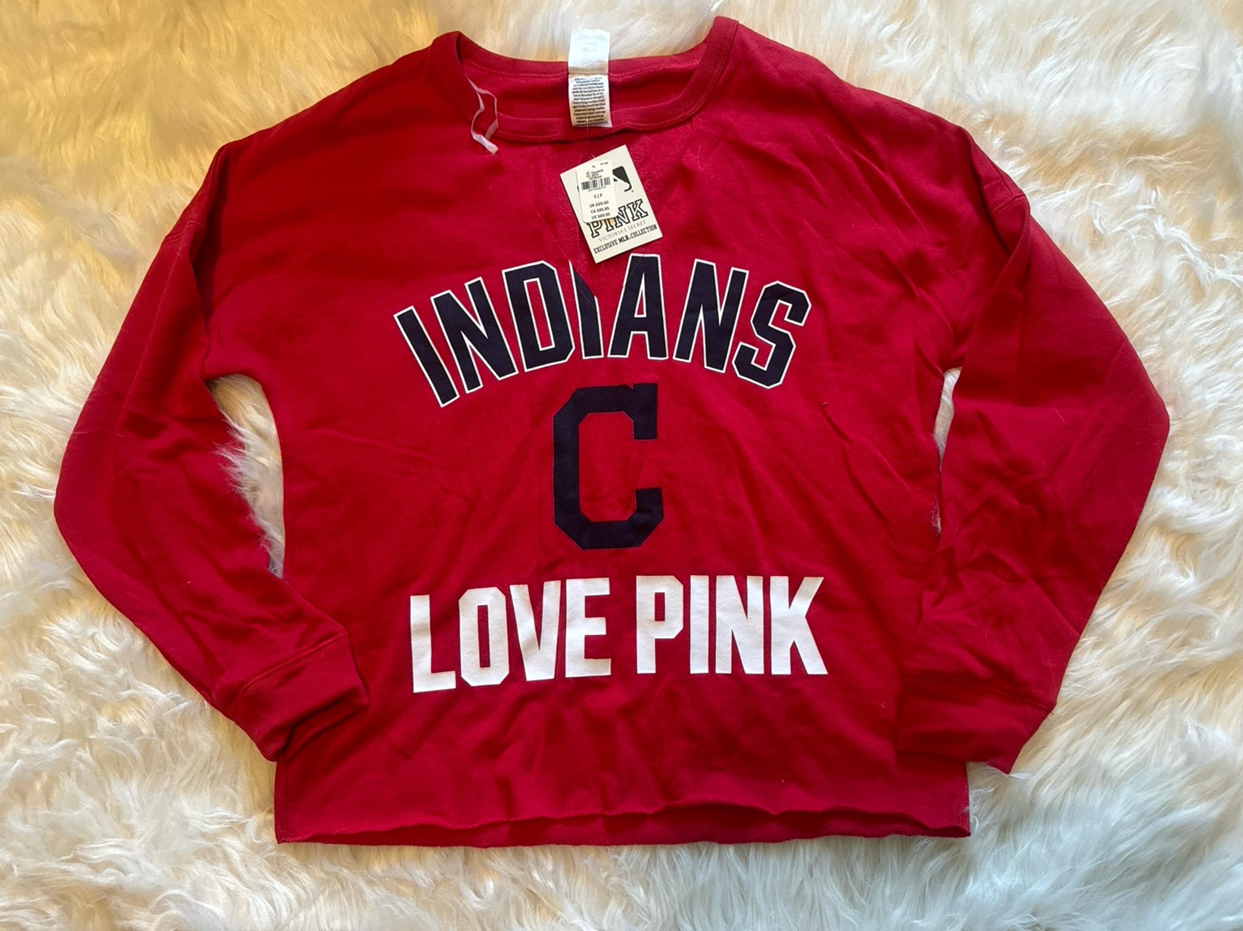 by Victoria Secret Cleveland INDIANS crewneck sweatshirt - PINK